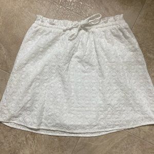 Womens white mini skirt